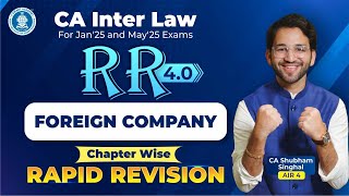 11 Foreign Company Companies Incorporated Outside India Rapid Revision CA Inter Law Sept24 amp Jan25 [upl. by Mara174]