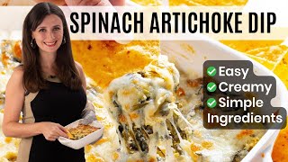 SPINACH ARTICHOKE DIP Creamy Cheesy The Simplest Ingredients [upl. by Claudina]