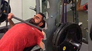 Reverse Band Smith Machine Bench Press [upl. by Skylar]