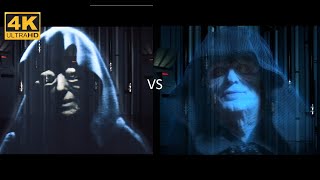 4K Empire Strikes Back  Vader Speaks to the Emperor Original vs Special [upl. by Dolley]