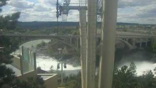 Spokane Falls Skyride Mounted POV Full Ride  Riverfront Park  Spokane Washington [upl. by Nnarual]