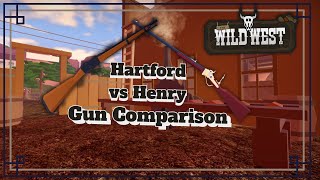 Hartford VS Martini Henry Gun Comparison roblox wildwest western tww review [upl. by Aduh]