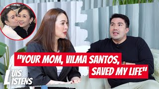 LUIS LISTENS TO CLAUDINE BARRETTO Your Mom Vilma Santos saved my life  Luis Manzano [upl. by Eniamerej]