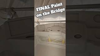 👀 SEE the FINAL Paint on the Bridge BERTRAM 31 with AwlGrip FINISH bertram awlgrip finishing [upl. by Ahsila]