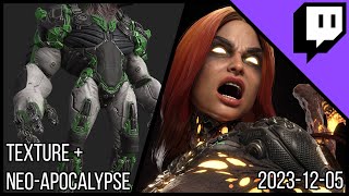 3D Character Sculpting  Marco Plouffes Twitch Stream of 20231205  Textures and NeoApocalypse [upl. by Sayres]