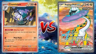 Pokemon TCG Live Twilight Masquerade Chandelure VS Raging Bolt EX Ogerpon EX [upl. by Ahterahs187]