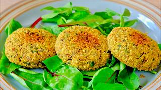 100g chickpeas These chickpea patties are better than meat Protein rich easy patties recipe [upl. by Oicirbaf]