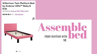 Wayfair Bed Assemle Gilbertson Twin Platform [upl. by Nedi855]