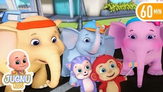 Ek Mota Hathi  hathi raja kahan chale  Hindi Poems  Hindi Rhymes for Children by Jugnu Kids [upl. by Tillman]