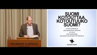 Pasi Saukkonen Suomi kotouttaa kotoutuuko Suomi [upl. by Leahicm]