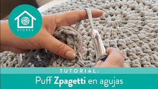 CrochetEnCasa Puff Zpagetti con gancho  NIVEL INTERMEDIO [upl. by Aidnyc]