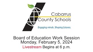 BOE Work Session  Livestream  Monday February 5 2024 [upl. by Yecaw]