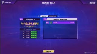 🏆 WR Windy way Glitch 34654s Speedrun  Rocket racing [upl. by Kondon]