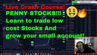 Live Crash Course On trading Penny Stocks Scans Watchlists Setups [upl. by Mildred]