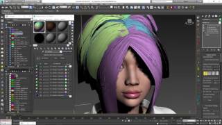 Ornatrix 3dsmax Baking hair texture onto hair strips [upl. by Asena380]