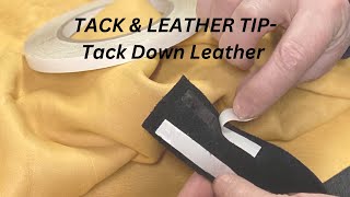 LEATHER TIP  Quick amp Fast Way to tack down Leather [upl. by Lerrud]