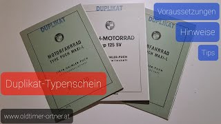 Der Weg zu einem DuplikatTypenschein für Puch Mopeds und Motorräder  einfach erklärt [upl. by Narod]