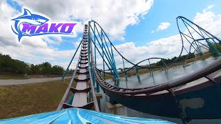 Mako Roller Coaster 4K Front Seat POV  SeaWorld Orlando [upl. by Trotter]