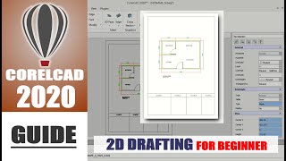 CorelCAD 2020 2D Drafting Floor Plan Guide Tutorial For Beginner [upl. by Hildegarde]