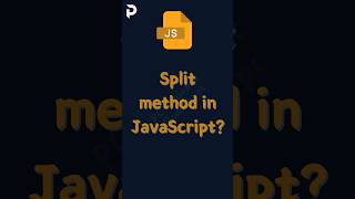 Split method in JavaScript  javascript interview questions shortsvideos shorts javascript [upl. by Yluj521]