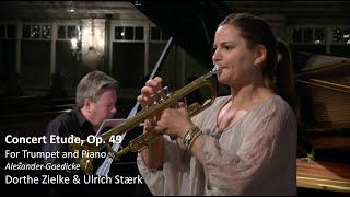 Concert Etude op 49 by Alexander Goedicke Dorthe Zielke  trumpet Ulrich Stærk  piano [upl. by Manno]