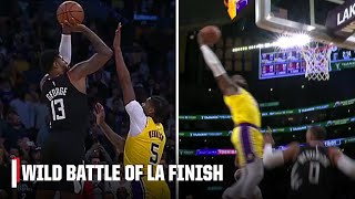 WILD OT THRILLER 😱 LAKERS END CLIPPERS LATE COMEBACK HOPES 👀  NBA on ESPN [upl. by Narf]