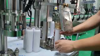 AILE Bag On Valve Aerosol Female Valve BOV Aerosol Filling Machine SHOWFor female aerosol valve [upl. by Ytsim]