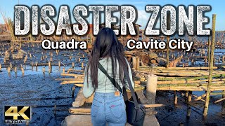 Walking a DISASTER ZONE in Quadra Cavite City Philippines 4K [upl. by Aynotan]