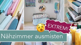 Nähzimmer aufräumen EXTREM Roomtour Hacks und Verlosung [upl. by Yenffad642]