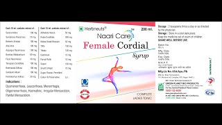 Naari Care Female Cordial Syrup Hindi [upl. by Giulio371]