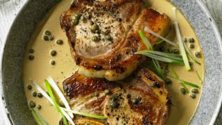 Recette  Côtes de porc à la moutarde et crème [upl. by Glavin]