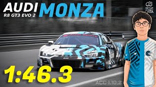 Audi R8 GT3 EVO 2  Monza  1463  ACC 1102 [upl. by Germano7]