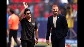 Beckham meets Tendulkar A legendary rendezvous at the Wankhede  CWC23 [upl. by Ytinirt]