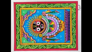 Lord Jagannath Pattachitra Painting  Step by step tutorial [upl. by Amathist]