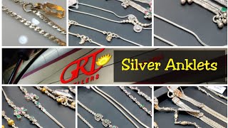 GRT Silver Anklets  Antique amp Fancy collections from 16grams [upl. by Auerbach]