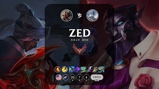 Zed Mid vs Galio  NA Grandmaster Patch 1323 [upl. by Ayrad]