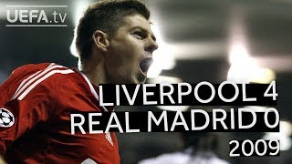 GERRARD TORRES ALONSO LIVERPOOL 40 REAL MADRID 200809 CHAMPIONS LEAGUE [upl. by Shippee42]