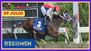 ✅RESUMEN 📽 martes 09 JULIO 2024 carreras caballos🏇 en el V Centenario💰 [upl. by Bedad]