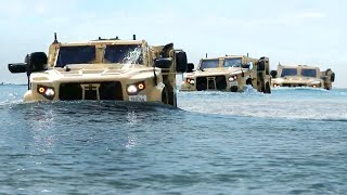 US Pushing Armored Vehicles to the Extreme Limits During Deep Water Crossing [upl. by Laszlo320]