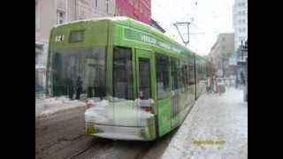 Busse und Bahnen in Schwerin am 21122009 [upl. by Orestes76]