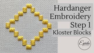 Hardanger Embroidery Tutorial part 1  Kloster Blocks [upl. by Eralc]