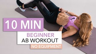 10 MIN BEGINNER AB WORKOUT  No Equipment  Pamela Reif [upl. by Desiree363]