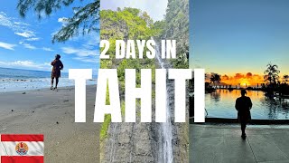 What To Do In Tahiti French Polynesia In 2 Days  Waterfalls and Black Sand Beaches [upl. by Ainehta]