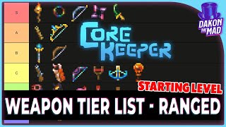 Core Keeper EA  Ranged Weapon Tier List  Starting Level [upl. by Sara-Ann]