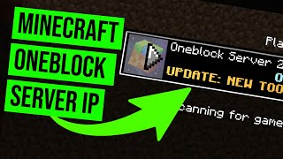 Minecraft OneBlock Server IP Address 2024 Minecraft OneBlock Server IP [upl. by Geoffry]