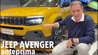 JEEP AVENGER anteprima arriverà nelle concessionarie prima la 12 benzina poi lelettrica [upl. by Yecnuahc]