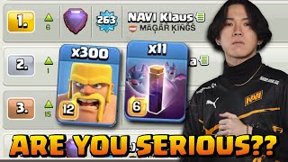 1 Player in World Uses 300 Barbarians amp 11 Bat Spells Clash of Clans [upl. by Roose]