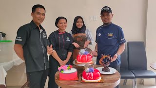 CAKE DECORATION MINIMALIS  LKS NASIONAL 2023 PATISSERIE AND CONFECTIONERY SMK GELORA JAYA [upl. by Odilia]