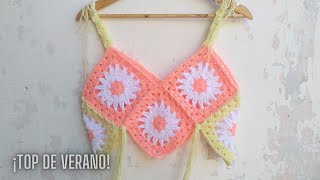 Top de Verano Tejido en Crochet 🧶  Paso a Paso MUY FÁCIL [upl. by Hansen202]