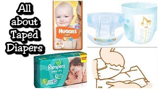 Tape vs pant style diaper  How to wear taped diaper  Huggies dry  pampers baby dry  review [upl. by Charron]